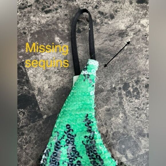 Women's Allover Sequins Green ‎ Party Mini Cami Dress - Picture 7 of 12